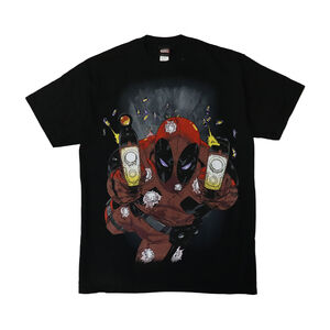 Vintage 2010 Marvel Mad Engine Deadpool Graphic T-Shirt Size M